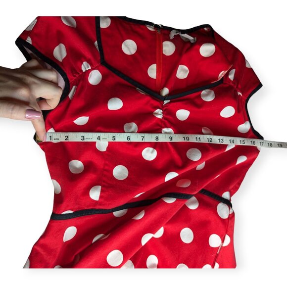 Disney Parks Dress Shop Minnie Mouse Red & White Polka Dot Dress Size Medium - Picture 12 of 16